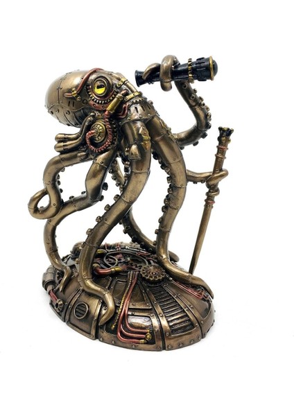 Steampunk Denizci Korsan Ahtapot Biblo | Denizcilik Dekorasyon | deniz Temalı Dekoratif Objeler
