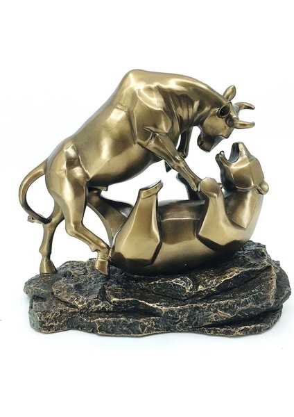 Boğa ve Ayının Dövüşü Biblo | Finans Ofis Dekorasyon Objeleri | Borsacıya Hediye | kriptocuya Hediye