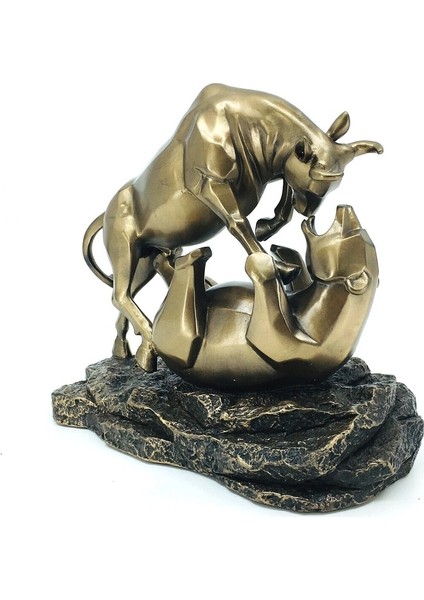 Boğa ve Ayının Dövüşü Biblo | Finans Ofis Dekorasyon Objeleri | Borsacıya Hediye | kriptocuya Hediye modelleri