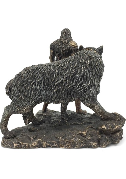 Viking Savaş Tanrısı Tyr ve Fenrir Biblo | Viking Temalı Mitolojik Hediyeler | Ofis Dekorasyon modelleri