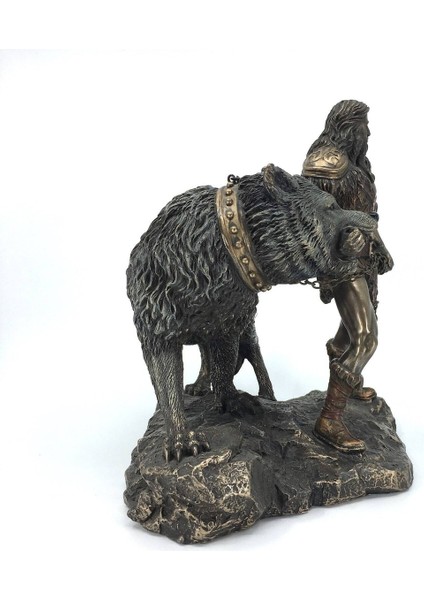 Viking Savaş Tanrısı Tyr ve Fenrir Biblo | Viking Temalı Mitolojik Hediyeler | Ofis Dekorasyon fırsatları