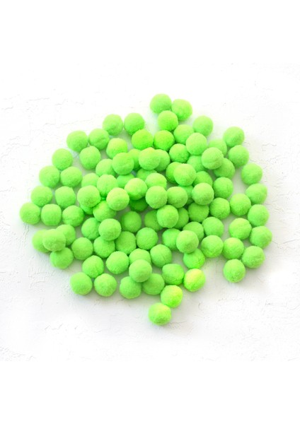 Peluş ponpon, 2.2 cm 20 adet Neon Yeşil