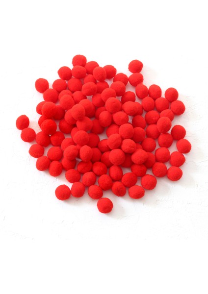 Peluş ponpon, 2.2 cm 20 adet Kırmızı