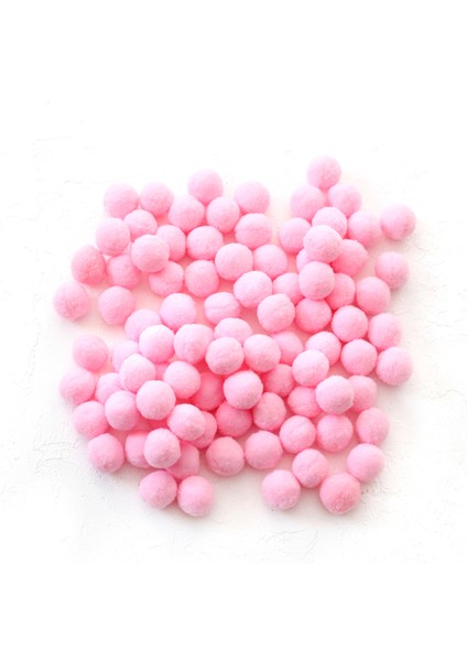 Peluş ponpon, 2.2 cm  20 adet  Açık Pembe