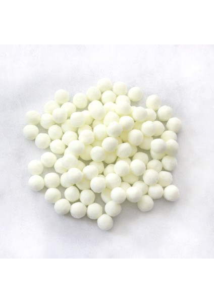 Peluş ponpon, 2.2 cm 20 adet Kırık Beyaz