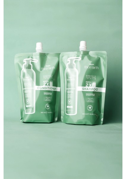 Organic Aloe Vera +Biotin Şampuan Refill Pouch 500 ml x2 modelleri