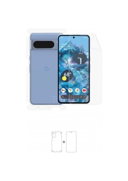 Google Pixel 8 Pro Ön, Arka ve Yan 360 Derece Tam Kaplama Poliüretan Film