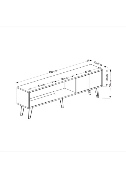 Vania Tv Sehpası Şömineli (Alt Modül)Beyaz Altın fırsatları