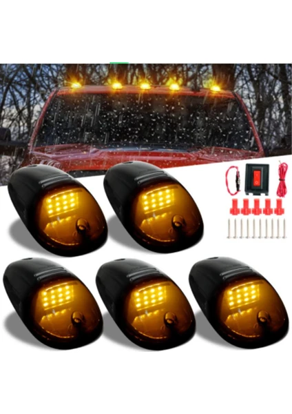 5li Set 12 Ledli Universal Pick Up 4x4 Araç Üstü Park Sis Lambası