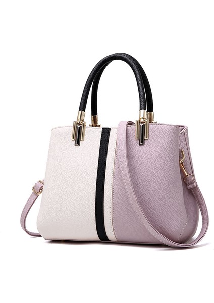 Yeni Moda Kontrast Renk Çanta Büyük Kapasiteli Işe Gidip Geliş Omuz Crossbody Çanta Trendy (Yurt Dışından)