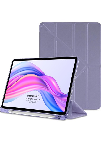 Honor Pad X9 Kılıf Origami Pencil Lila