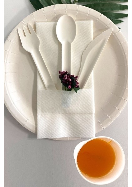 Roll-Up Doğa Dostu Ekolojik Karton Sofra Seti 50 Kişilik 26CM