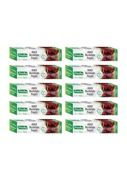 Fresh-Up 17X23 Ekonomik Kilitli Buzdolabı Poşeti 120 Adet