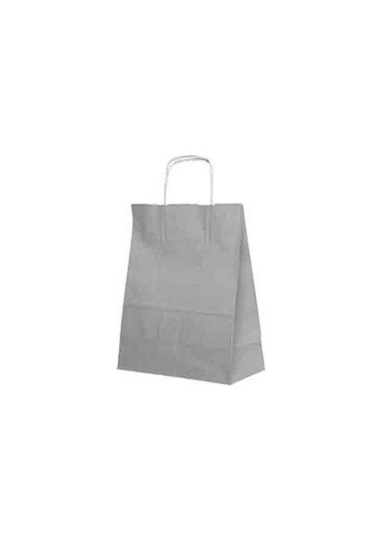Roll-Up Kraft Çanta Gümüş Küçük Boy 18X24CM 25LI