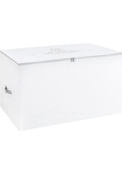 Çiçek Desen Baskılı Hurç - Beyaz - 74x46x46 cm fiyatları