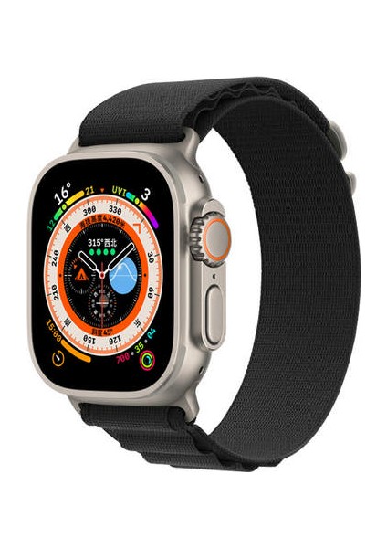 Apple Watch 45MM Mountain Kordon - Siyah