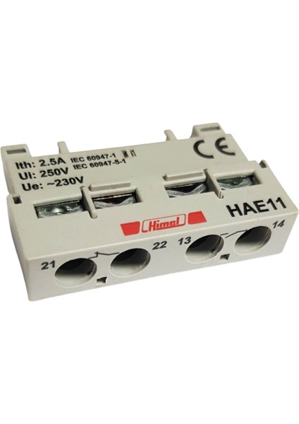 HAE11 Motor Koruma Yardımcı Kontak (Üst) 1A+1K Kontak