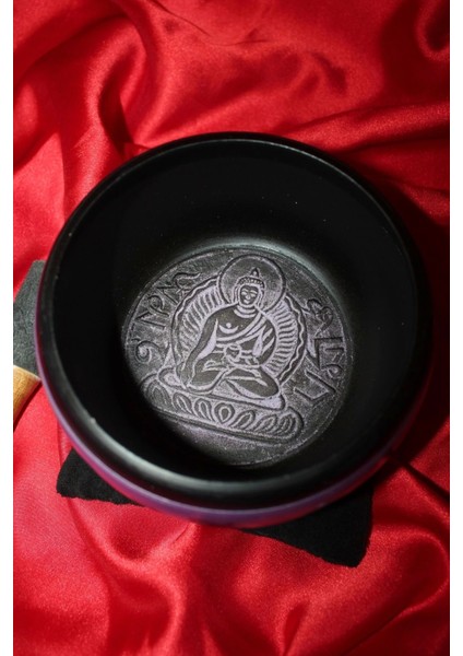 Tibet Çanağı Çanı Kasesi Meditasyon Çanı Yoga Çanı Tibet Çanağı Singing Bowl Mor Oval