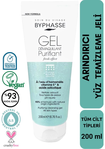 Arındırıcı Yüz Temizleme Jeli Tüm Cilt Tipleri 200ML