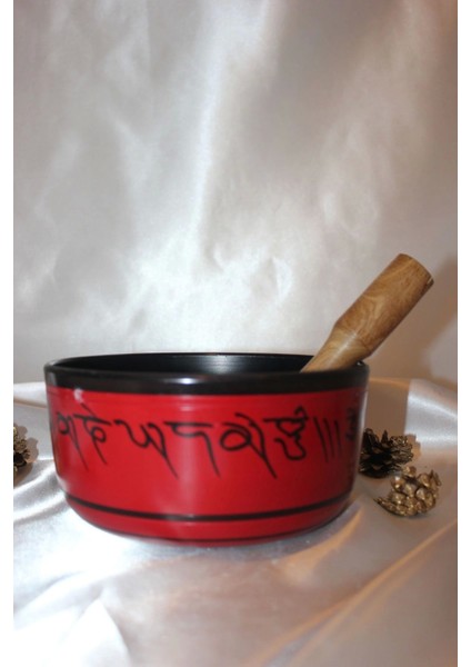 Tibet Çanağı Çanı Kasesi Meditasyon Çanı Yoga Çanı Tibet Çanağı Singing Bowl Kırmızı fiyatları