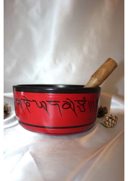 Tibet Çanağı Çanı Kasesi Meditasyon Çanı Yoga Çanı Tibet Çanağı Singing Bowl Kırmızı fırsatları