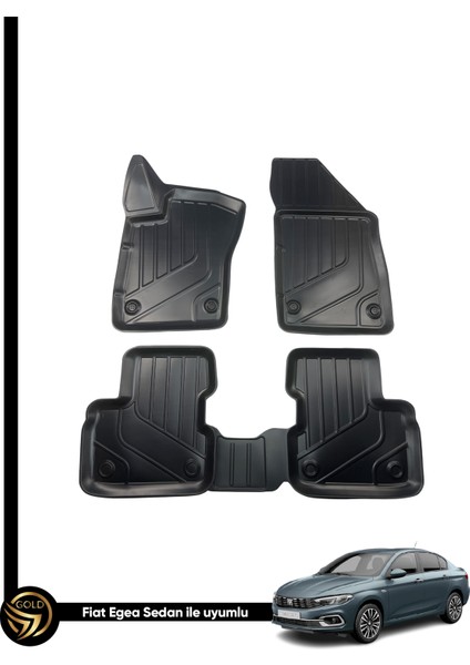 Fiat Egea Sedan Ile Tam Uyumlu 3D Oto Paspas Great