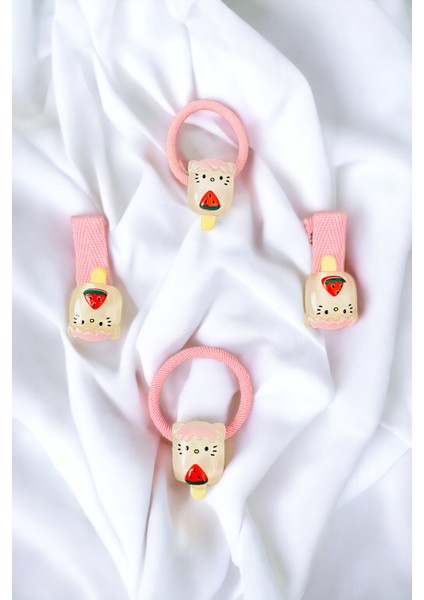 Çocuk 4 Adet Figürlü Lastik ve Pens Toka Seti modelleri