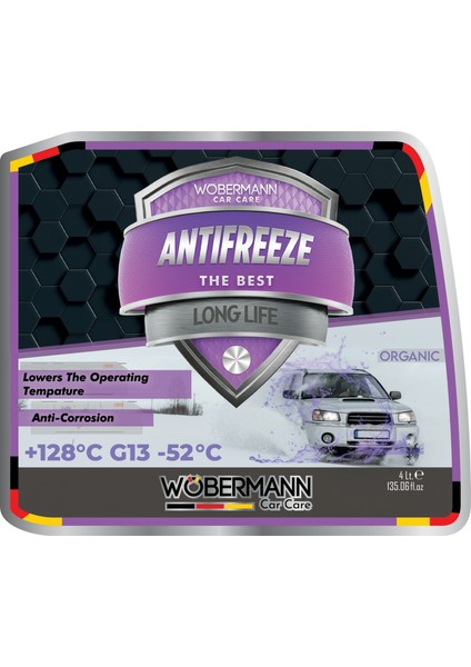 Mor Antifriz 4 Mevsim Organik G13 -52°c 4 Lt.