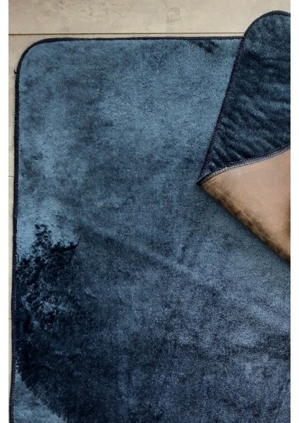 Ultrasoft Düz Lacivert 2'li Banyo Halısı Paspası Seti Kaymaz Deri Tabanlı Yıkanabilir Klozet Takımı fırsatları