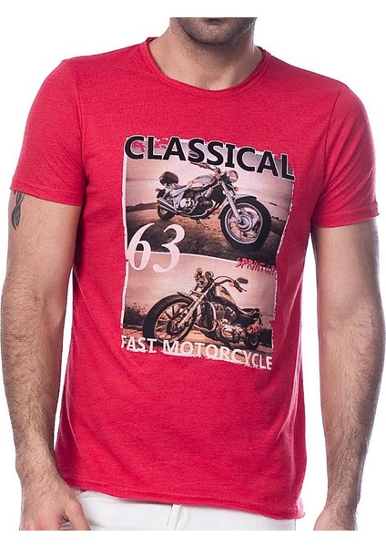 Graphics Classical 63 Baskılı Erkek Tişört