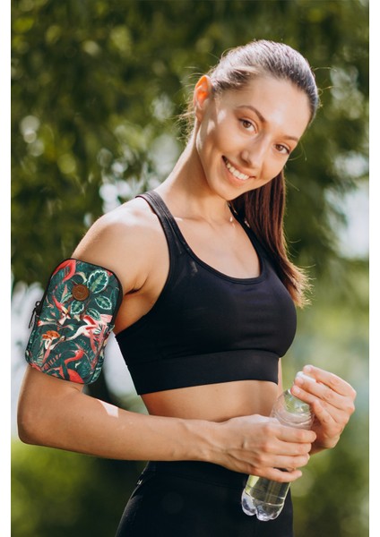 Spor Kol Bilek Telefon Çantası Flower