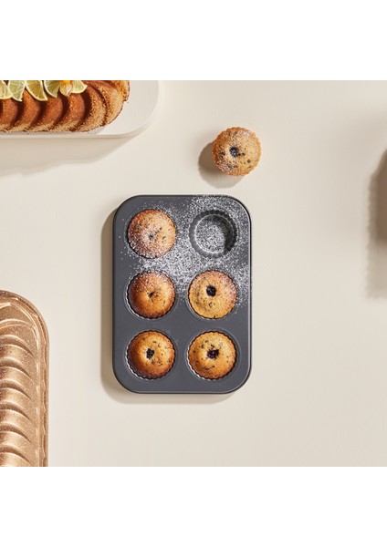 Goya Karbon Çelik 6'lı Muffın Kek Kalıbı/tart Kalıbı
