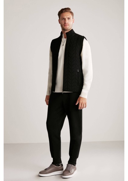 Siyah Activewear Merino Yün Triko Yelek fiyatları