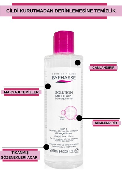 Micellar Yüz ve Makyaj Temizleyici Misel Su Kuru,hassas ve Allerjiye Meyilli Ciltler 250ML