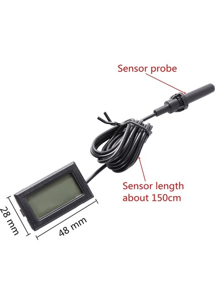 Oumery 2 Adet TP200 LCD Dijital Termo Higrometre Sıcaklık Nem Ölçer Test Cihazı Sensörü Higrometre Sıcaklık Ölçer Monitör, Siyah (Yurt Dışından)