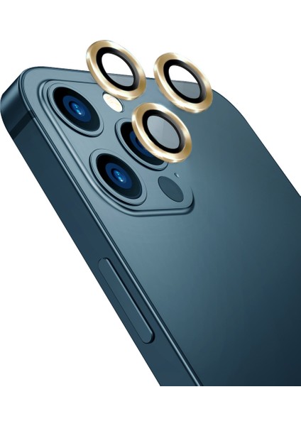 iPhone 13 Pro Uyumlu Eagle Serisi Telefonla Uyumlu Renk Tasarımlı Safir Cam Kamera Lens Koruyucu