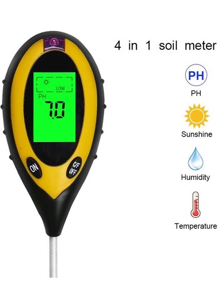 ZK30 3/4 In 1 Toprak Ph Ölçer Toprak Test Cihazı Ph Nem Ölçer Sıcaklık Güneş Işığı Yoğunluğu Ölçüm Analizi Asitlik Alkali (Yurt Dışından) modelleri