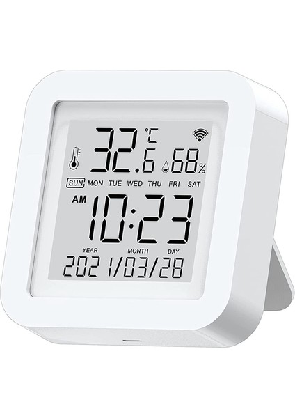 Akıllı Wifi Sıcaklık Nem Monitörü Tuya Kablosuz Sıcaklık Nem Sensörü Alexa ve Google Asistan ile Çalışır (Yurt Dışından)