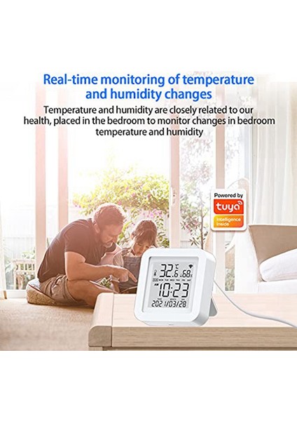 Akıllı Wifi Sıcaklık Nem Monitörü Tuya Kablosuz Sıcaklık Nem Sensörü Alexa ve Google Asistan ile Çalışır (Yurt Dışından) fiyatları