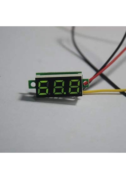 Adet Yeşil Dijital Mini Dijital Voltmetre Dc 0.28 Inç Üç Hatlı Dc 0-100 V Mini Dijital Voltmetre Ölçer Test Cihazı (Yurt Dışından)