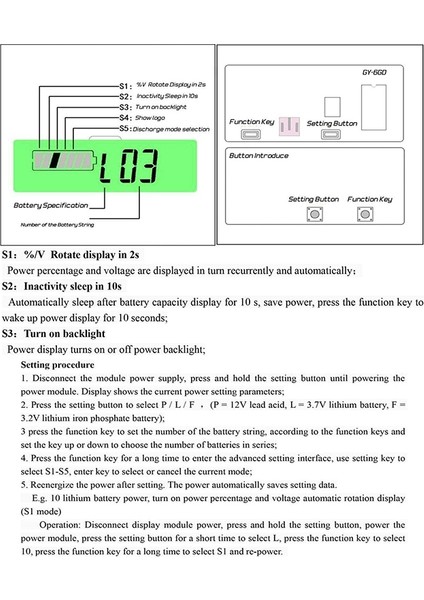 Adet Dc 12V 24V 36V 48V 72V Metre Kapasitesi Gerilim Göstergesi Kurşun-Asit ve Lityum Iyon Göstergesi (Yurt Dışından) fırsatları