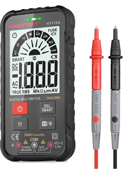 Habotest El Dijital Multimetre LCD Taşınabilir Ac/dc Ampermetre Voltmetre Ohm Gerilim Test Cihazı Metre Multimetre (Yurt Dışından)