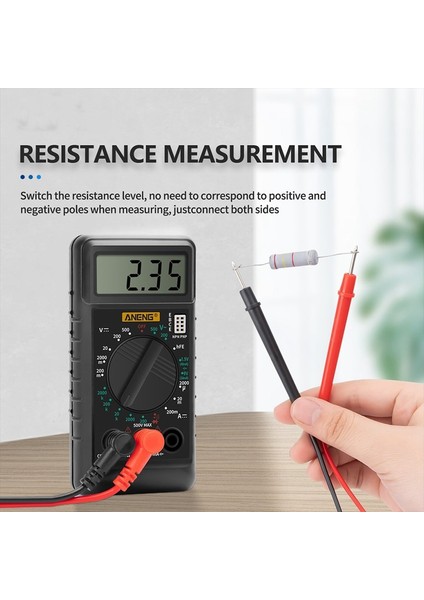 Oumery Aneng DT-182 Dijital Mini Multimetre Dc/ac Gerilim Akım Ölçer Cep Voltmetre Diyot Triode Tester Multitester (Yurt Dışından) fiyatları