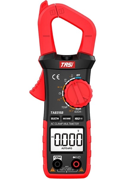 Tası TA8315B Çok Fonksiyonlu Dijital El Ekranı Kelepçe Multimetre Gerilim Akım Sıcaklık Ölçer (Yurt Dışından)