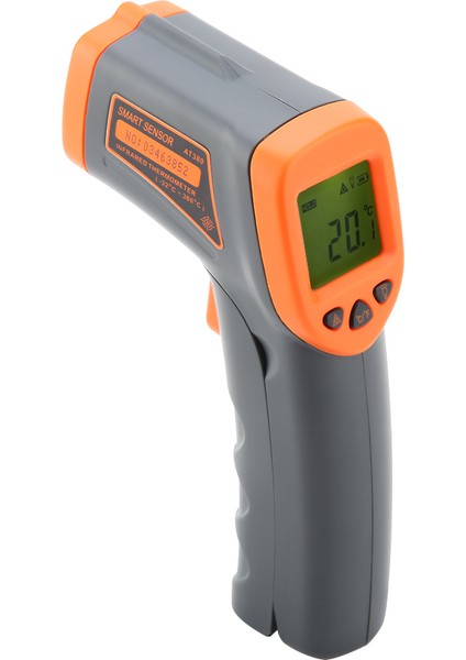 Akıllı Sensör AT380 Temassız LCD Ekran Lazer Di Tal Kızılötesi Termometre -32°C~380°C (Yurt Dışından)