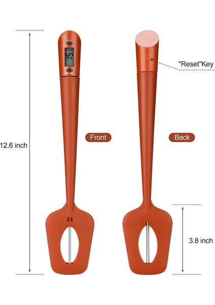 Oumery Dijital Şeker Termometresi, Anında Okuma Mutfak Pişirme ve Şeker Spatula Termometre Sıcaklık Okuyucu ve Karıştırıcı (Yurt Dışından) modelleri