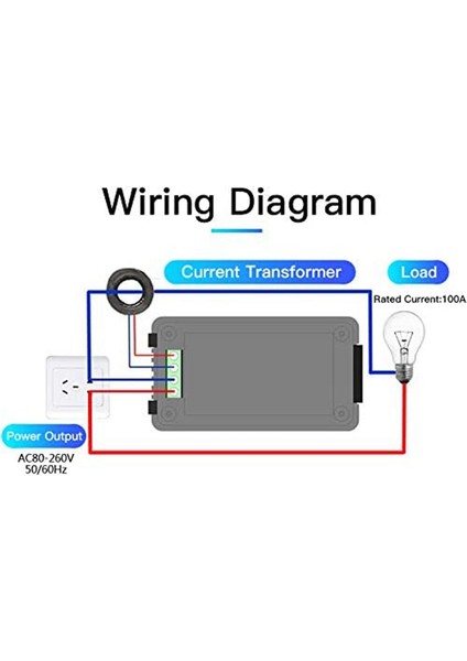 Ac 80-260 V 100A Multimetre Dijital LED Monitör Enerji Voltmetre Ampermetre Watt Gerilim Kwh Ev Elektrik Sayacı (Yurt Dışından) modelleri