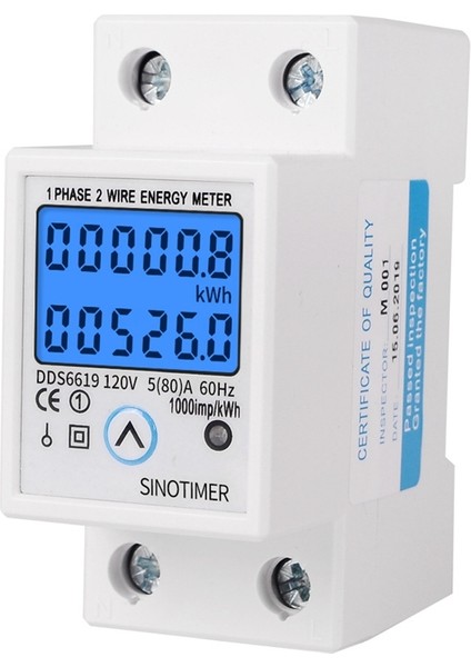 Sınotımer Din Ray Dijital Tek Fazlı Sıfırlama Sıfır Enerji Ölçer Kwh Gerilim Akım Tüketimi Ölçer 110 V Ac (Yurt Dışından) modelleri