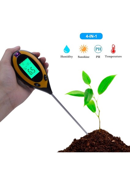 Dijital Ph Ölçer Toprak Nem Monitörü Taşınabilir Sıcaklık Güneş Işığı Test Cihazı Bahçe Bitkileri Tarım Bahçe Aracı #2 (Yurt Dışından) fiyatları