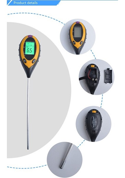 Dijital Ph Ölçer Toprak Nem Monitörü Taşınabilir Sıcaklık Güneş Işığı Test Cihazı Bahçe Bitkileri Tarım Bahçe Aracı #2 (Yurt Dışından) fırsatları